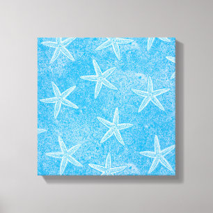 Starfish Aqua Blue Leinwanddruck