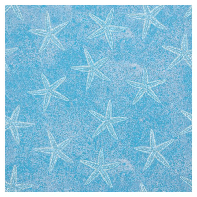 Starfish Aqua Blue Stoff (Muster)