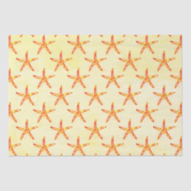 Starfish Aquarellmuster Seidenpapier (Vorderseite)