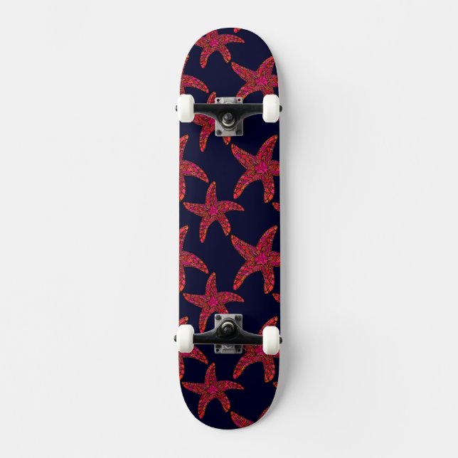 Starfish-Art-Muster Skateboard (Vorderseite)