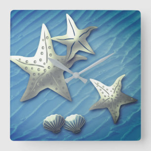 STARFISH AUF DEM MEER, IMITATE RELIEF GROSS QUADRATISCHE WANDUHR