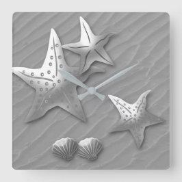 STARFISH AUF DEM MEER, IMITATE RELIEF GROSS SCHLIE QUADRATISCHE WANDUHR