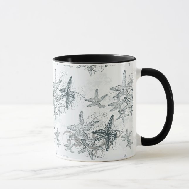 Starfish auf dem Seemuster Tasse (Rechts)