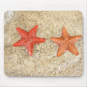 Starfish auf dem Strand, am Rand des Ozeans Mousepad