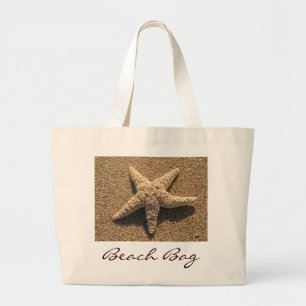 Starfish auf dem Strand Jumbo Stoffbeutel