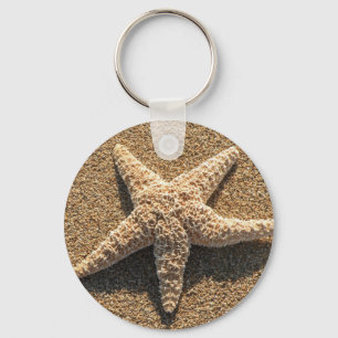 Starfish auf dem Strand Schlüsselanhänger