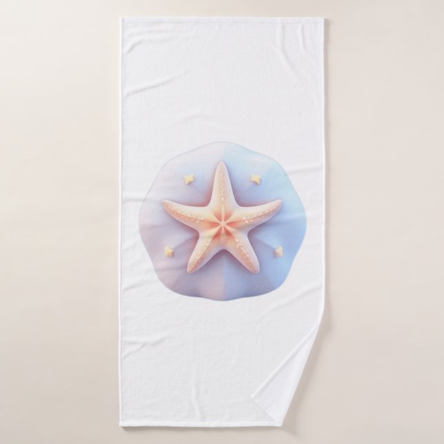 Starfish auf einem einzigartig geformten Stein Badehandtuch (Badehandtuch)
