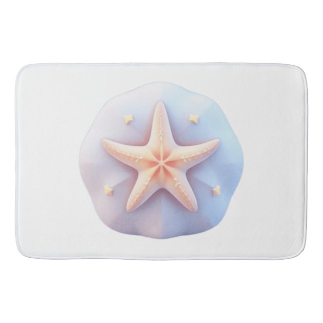 Starfish auf einem einzigartig geformten Stein Badematte (Vorderseite)