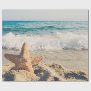 Starfish auf einem Sandy Beach Foto Geschenkpapier