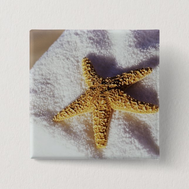 Starfish auf einem Tuch Button (Vorderseite)