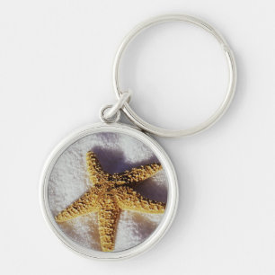 Starfish auf einem Tuch Schlüsselanhänger