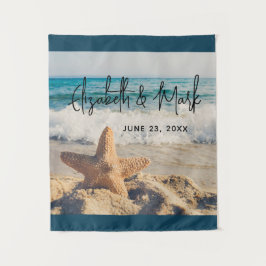 Starfish auf einer Hochzeit mit Sandy Beach Wandteppich