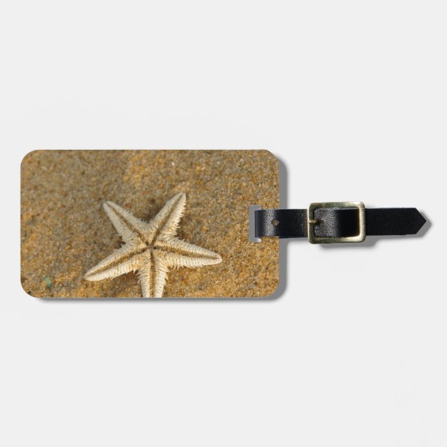Starfish auf Sand Gepäckanhänger (Vorderseite horizontal)