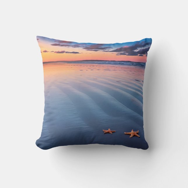 Starfish auf Sand Kissen (Vorderseite)