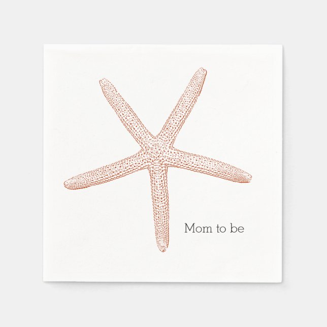 Starfish Beach Baby Dusche Serviette (Vorderseite)