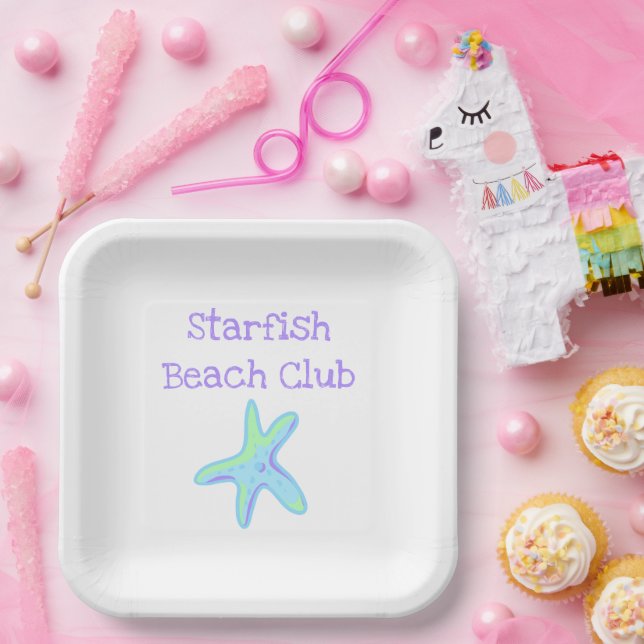 Starfish Beach Club Pappteller (Party)