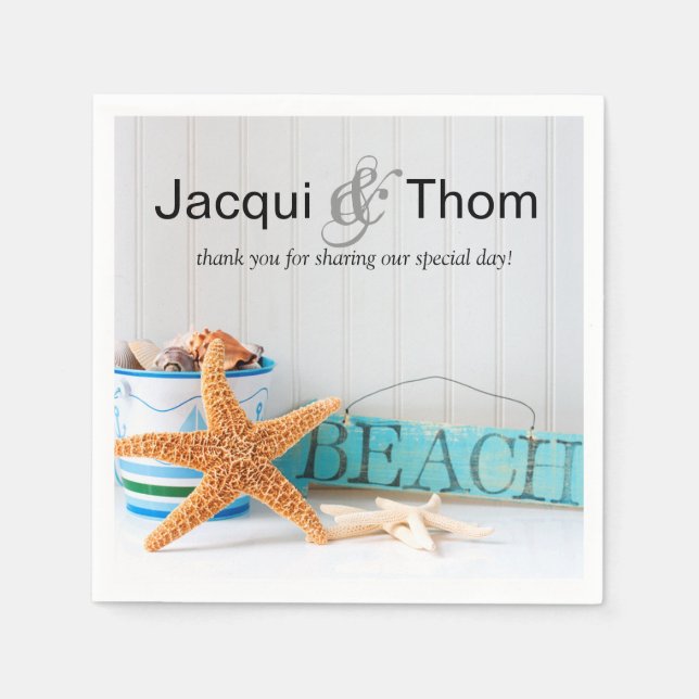 Starfish Beach Cocktail Party Serviette (Vorderseite)