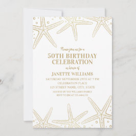Starfish Beach Erwachsene 50. Geburtstagsparty Einladung