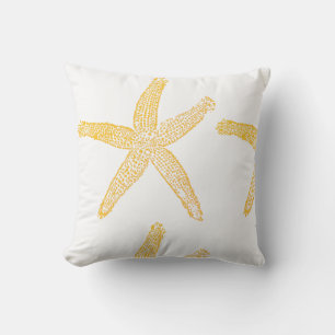 Starfish Beach Geschenk Gefallen Gold Gelben Orang Kissen