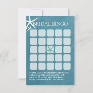 Starfish Beach Hochzeit Brautparty Bingo Cards