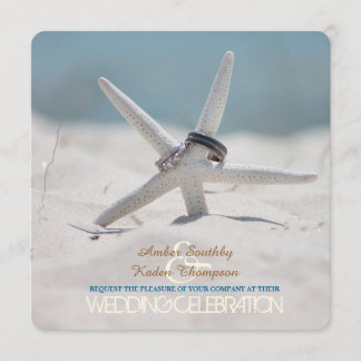 Starfish Beach Hochzeit Einladung