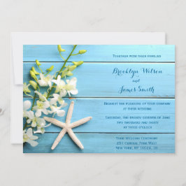 Starfish Beach Hochzeit Einladungen mit Orchid