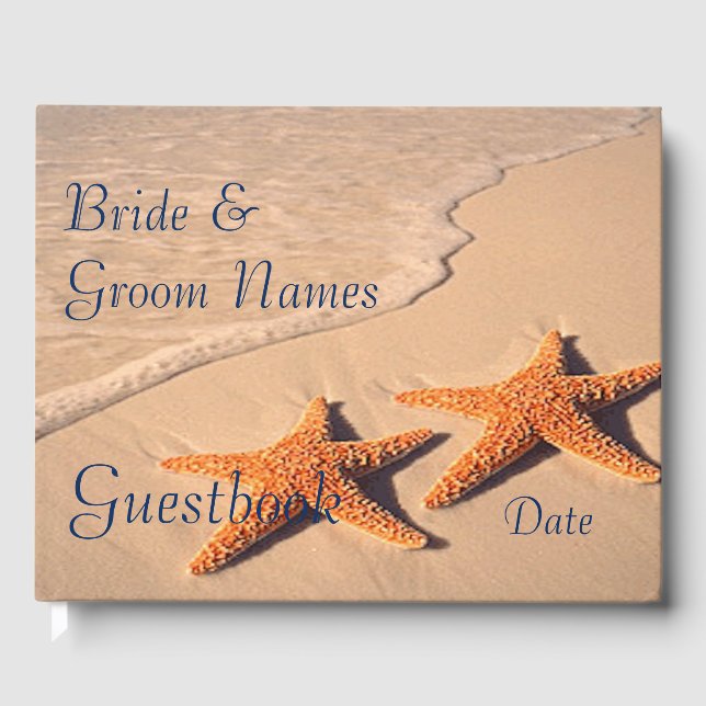 Starfish Beach - Hochzeit oder Dusche Gästebuch (Vorderseite)