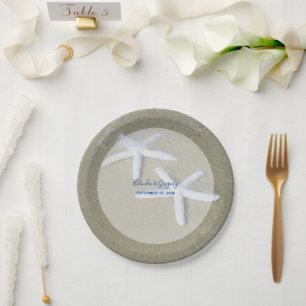 Starfish Beach Hochzeit Pappteller