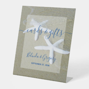 Starfish Beach Hochzeitskarten & Geschenke Sockelschild
