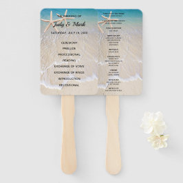 Starfish Beach Hochzeitsprogramm Fans Fächer