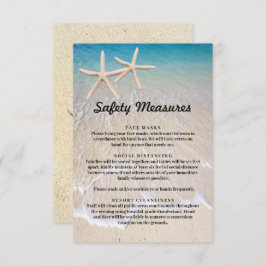 Starfish Beach Hochzeitssicherheitsmaßnahmen Begleitkarte