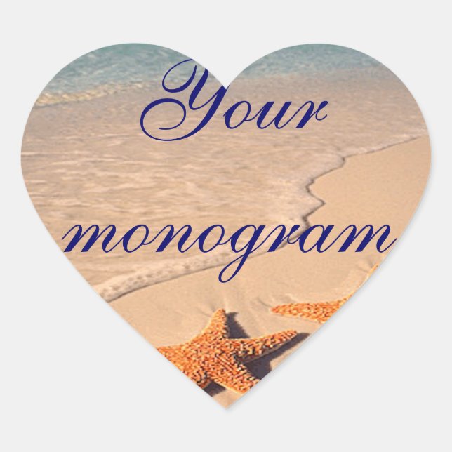 Starfish Beach Hochzeitstil Umschlag Aufkleber Lab (Vorderseite)