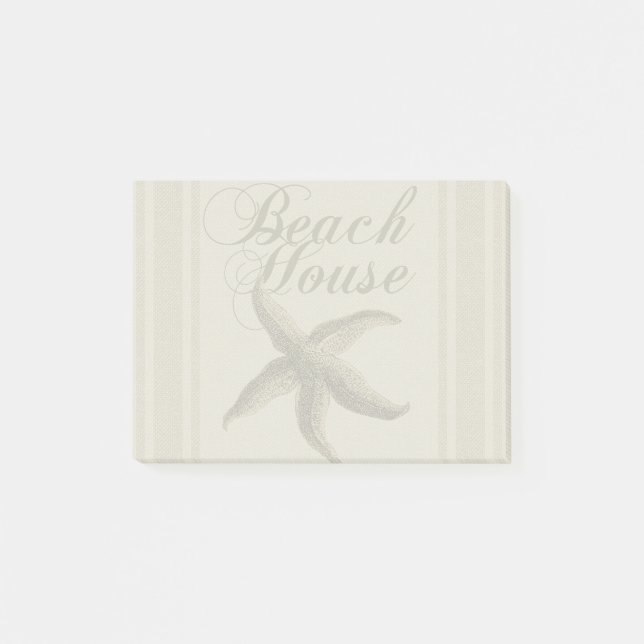 Starfish Beach House Küste Post-it Klebezettel (Vorderseite)