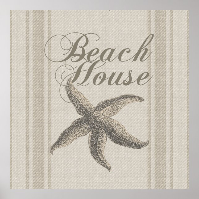 Starfish Beach House Küste Poster (Vorne)