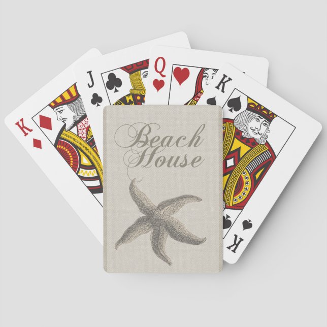 Starfish Beach House Küste Spielkarten (Rückseite)