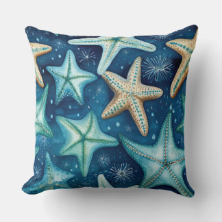Starfish beach house throw pillow home decor kissen