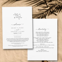 Starfish Beach Monogram Wedding Itinerary 