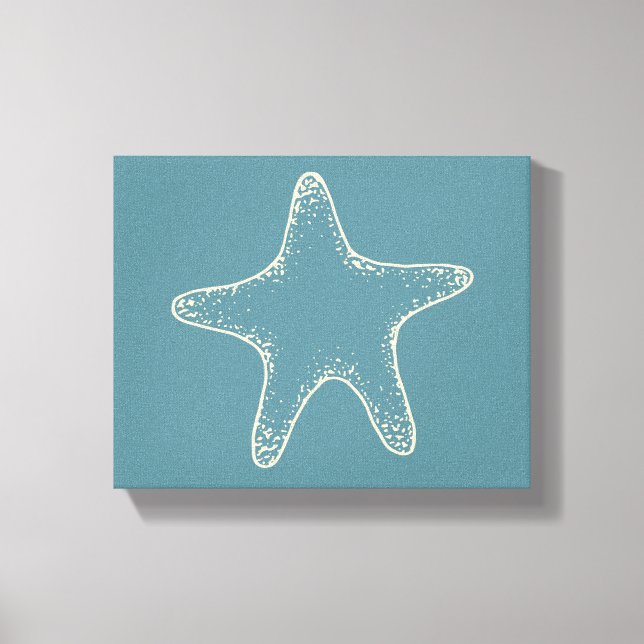 Starfish Beach Ocean Nautic Wall Leinwand Art (Vorderseite)