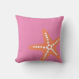 Starfish Beach Ocean Preppy Pink Orange Fun Kissen