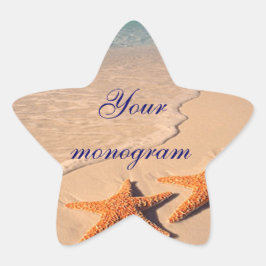 Starfish Beach Ocean Wedding Umschlag Aufklebers L Stern-Aufkleber