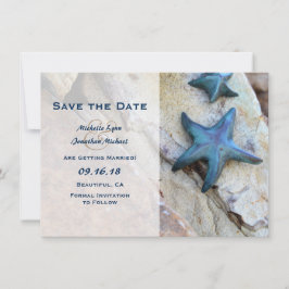 Starfish Beach Rocks Save the Date Hochzeitsreise Einladung
