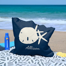 Starfish Beach Sand Dollar Navy Blue Custom