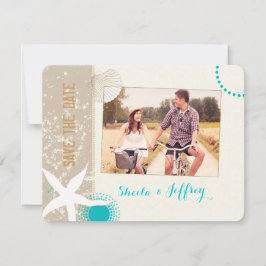 Starfish + Beach Sand Wedding Foto Save the Date