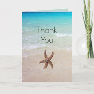 Starfish Beach Scene Vielen Dank Message Card Einladung