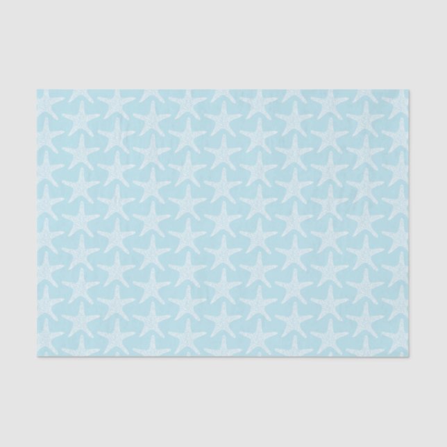 Starfish Beach Summer Nautic Pattern Seidenpapier (Vorderseite)