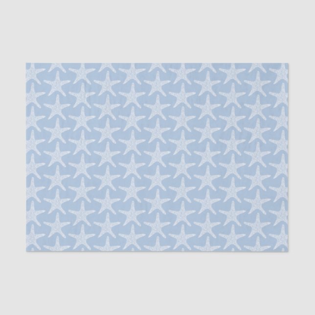 Starfish Beach Summer Nautic Pattern Seidenpapier (Vorderseite)