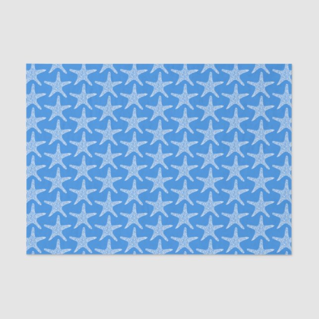 Starfish Beach Summer Nautic Pattern Seidenpapier (Vorderseite)