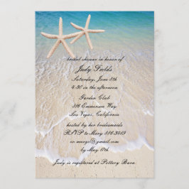 Starfish Beach Wedding Bridal Dusche Einladung