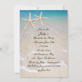 Starfish Beach Wedding Junggeselinnen-Abschied Ein Einladung
