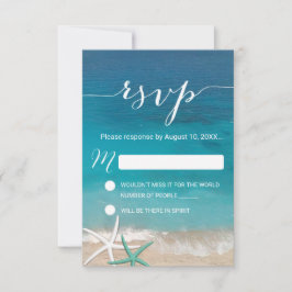 Starfish Beach Wedding UAWG Response RSVP Karte